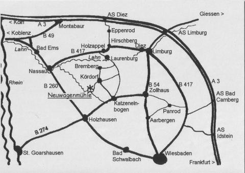 Anfahrtskizze zur Neuwagenmühle